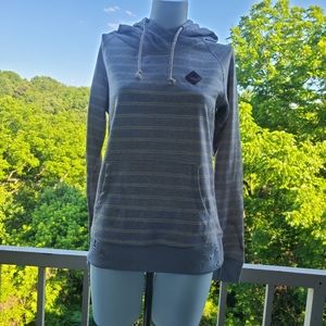 Burton Dryride Gray Rope Stripe Hoodie"The Medium"